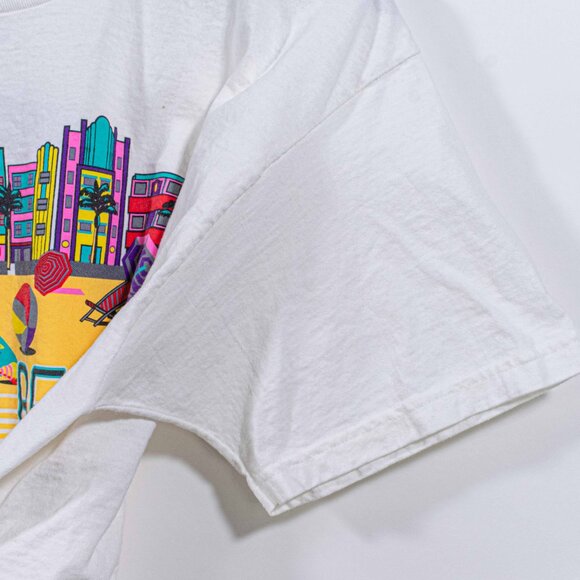 Miami Beach Florida Art Deco T-Shirt PeopleSoft Software Tech XL Y2K Streetwear - Picture 10 of 16